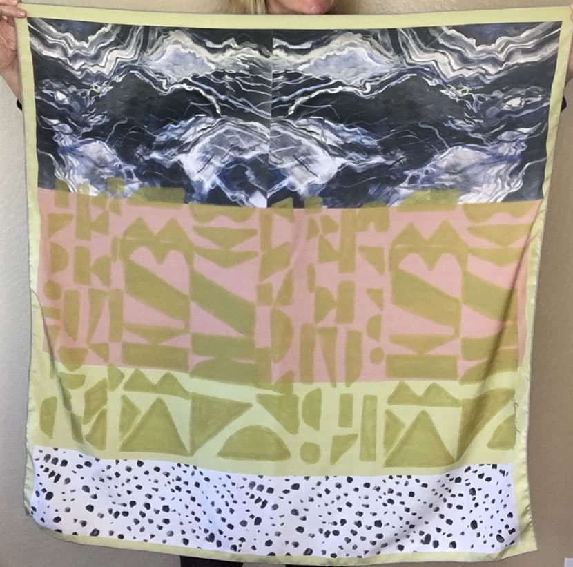 Geometric Print Scarf Design