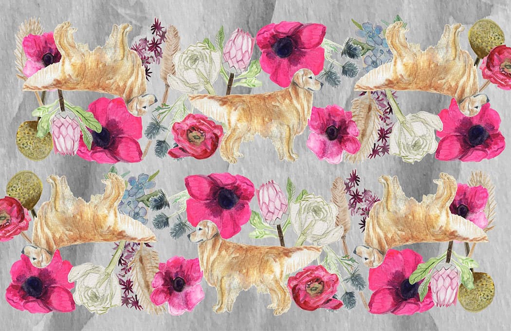 Goldens & Wildflowers Textile